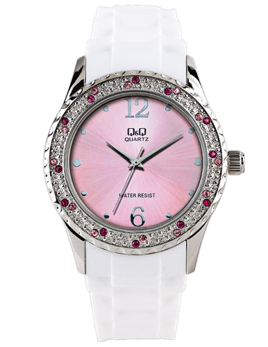 큐앤큐 Q833J-312Y 여성 패션 큐빅 시계 유니크한 캐주얼 시계