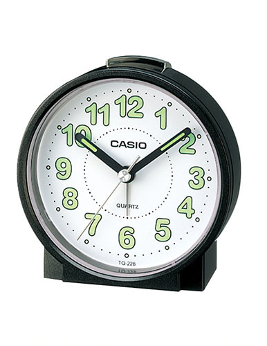 카시오 TQ-228-1D 야광인덱스 초침 스누즈알람 탁상시계